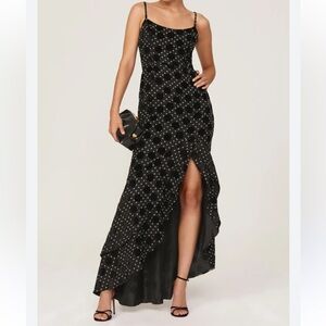 Hutch Size 4 the Malia Black & white polka dot dress